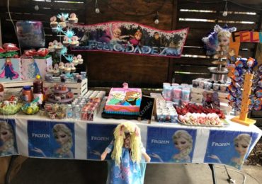 Mesa de dulces de Frozen