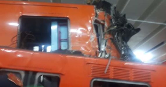 Videos del choque de trenes del Metro